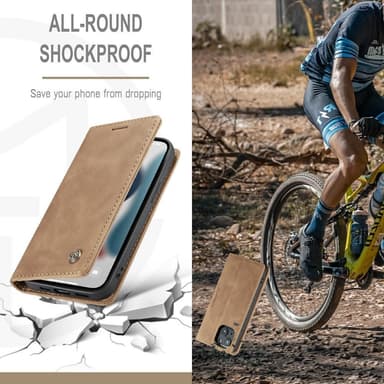 CASEME Plånboksfodral iPhone 13 - Brun
