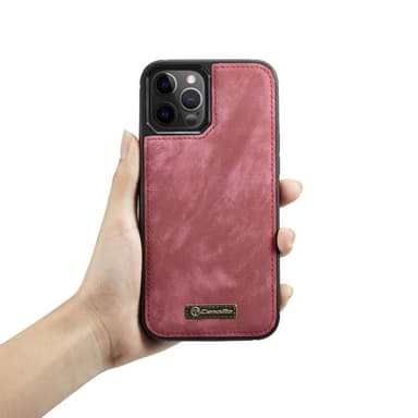 CASEME iPhone 12 Pro Max Retro plånboksfodral - Röd