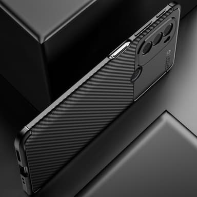 SKALO Moto G31 / G41 / G71 Carbon Fiber TPU-skal - Svart