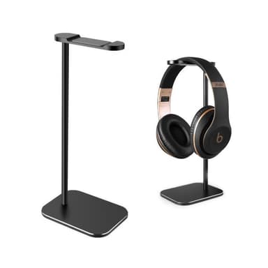 Hållare för hörlurar och headset ABS/aluminiumlegering Svart