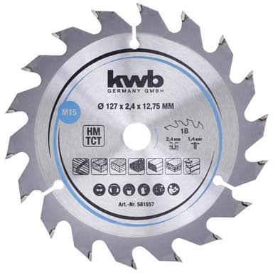 kwb 581557 Hårdmetall cirkelsågklinga 127 x 12.75 mm 1
