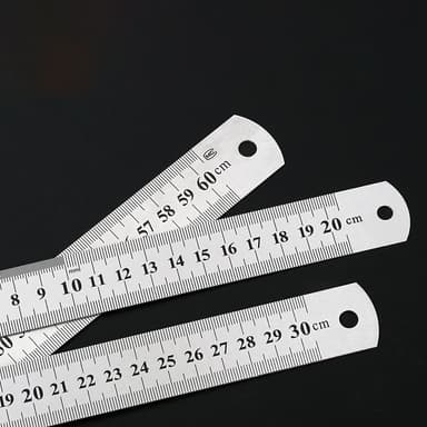 Linjal i rostfritt stål Silver 15 cm