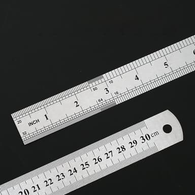 Linjal i rostfritt stål Silver 15 cm