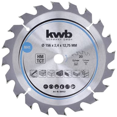 kwb 584157 Hårdmetall cirkelsågklinga 156 x 12.75 mm 1