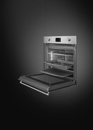 Smeg Serie Classic Inbyggnadsugn med mikro SO6303APX (rostfri)