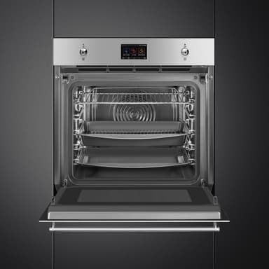 Smeg Serie Classic Inbyggnadsugn med mikro SO6303APX (rostfri)