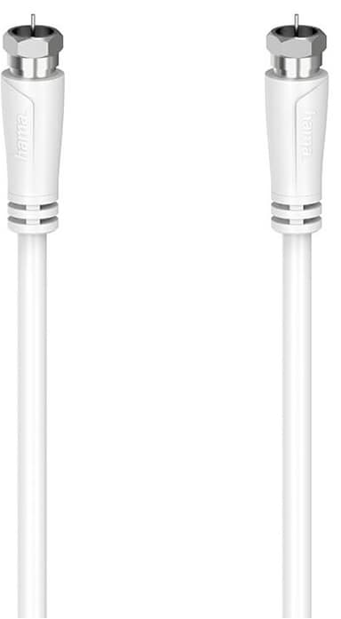 Hama SAT F-F 90dB antennkabel (vit, 5m)