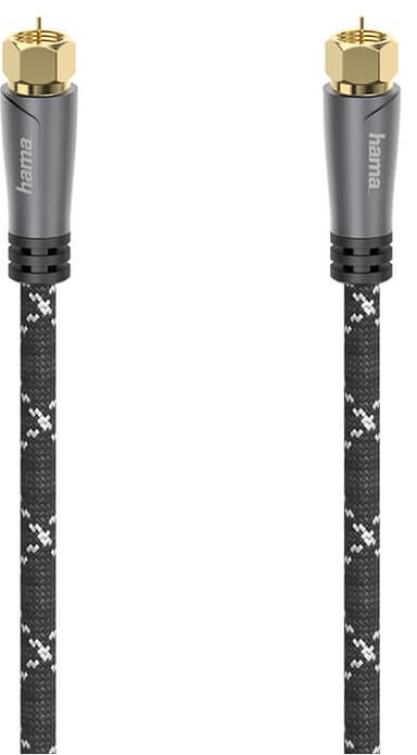 Hama SAT F-F 120dB antennkabel (svart, 5m)
