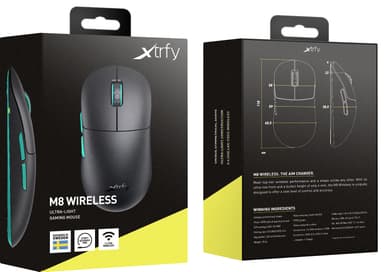 Xtrfy M8 trådlös gamingmus (svart)