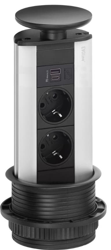 EVOline Port eluttag (svart)