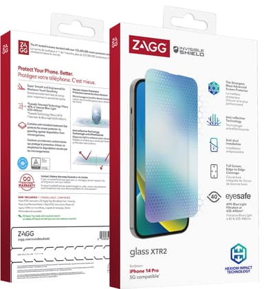 ZAGG InvisibleShield iPhone 14 Pro Skärmskydd Glass XTR2
