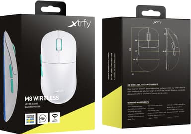 Xtrfy M8 trådlös gamingmus (vit)