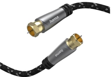 Hama SAT F-F 120dB antennkabel (svart, 5m)