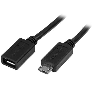StarTech.com Micro-USB Förlängningskabel - M/F - 0,5 m, 0,5 m, Micro-U