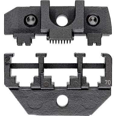 Crimpinsats Modularkontakt (västerländsk) RJ10, RJ11,