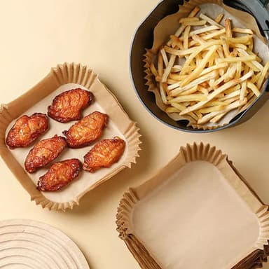 Delicious bakplåtspapper till airfryer - fyrkantiga BPS50 (50st)