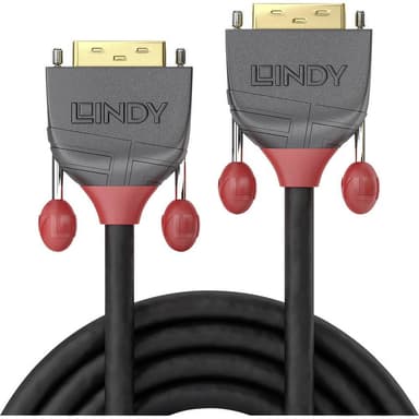 LINDY DVI Anslutningskabel 15.00 m 36241 Svart [1x