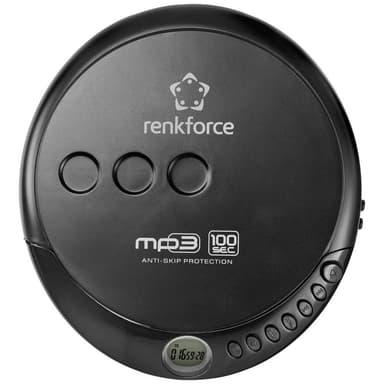 Renkforce RF-CDP-200 Bärbar CD-spelare CD, MP3 Svart