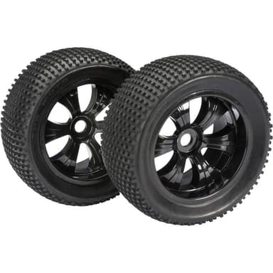 Absima 1:8 Truggy Kompletta hjul Dirty 6 ekar Svart 2