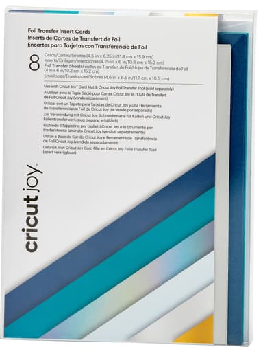Cricut Joy A6 Foil insättningskort 8st (blue lagoon)