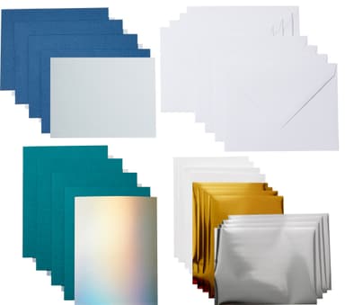 Cricut Joy A6 Foil insättningskort 8st (blue lagoon)