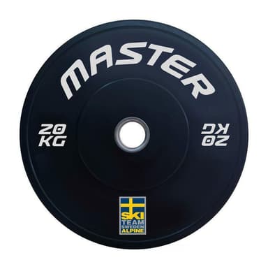 Master Fitness Bumper Ski Svart, Viktskiva Bumper 20 kg