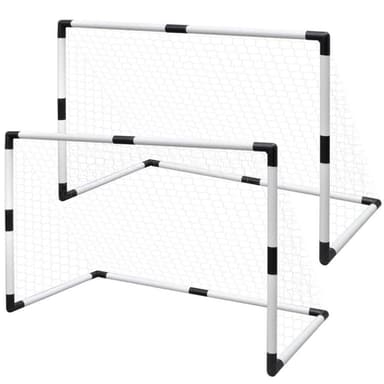 vidaXL Minifotbollsmål 2-pack för barn 91,5x48x61cm