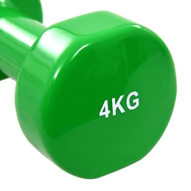 vidaXL Hantlar 2 st 4 kg gjutjärn grön