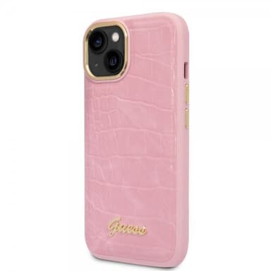 Guess iPhone 14 Skal Croco Rosa