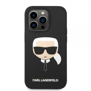 Karl Lagerfeld iPhone 14 Pro Max Skal Liquid Silicone Karl MagSafe Svart