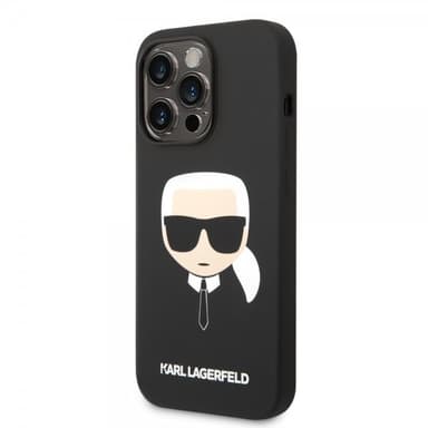 Karl Lagerfeld iPhone 14 Pro Max Skal Liquid Silicone Karl MagSafe Svart