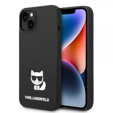 Karl Lagerfeld iPhone 14 Plus Skal Liquid Silicone Choupette Svart