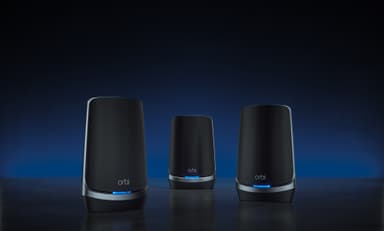 Netgear Orbi RBKE963B AX11000 mesh WiFi 6E med fyra band 3-pack (svart)