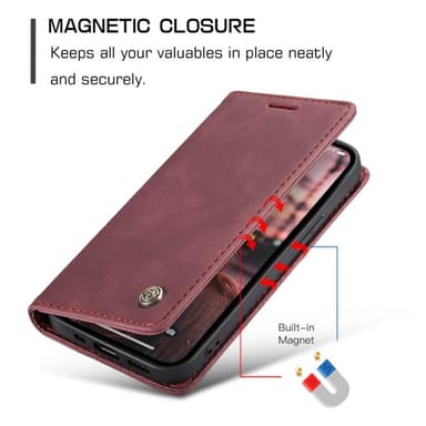 CASEME Plånboksfodral iPhone 14 Plus - Röd