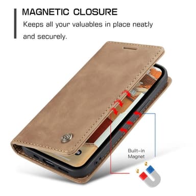 CASEME Plånboksfodral iPhone 14 Plus - LjusBrun