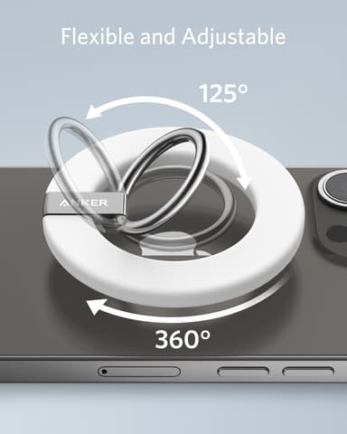 Anker Mag-Go magnetiskt telefongrepp (vit)