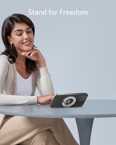Anker Mag-Go magnetiskt telefongrepp (vit)