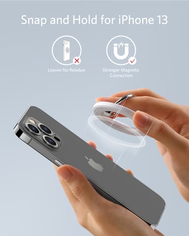 Anker Mag-Go magnetiskt telefongrepp (vit)