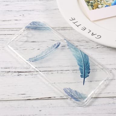 Huawei P10 Soft Gel TPU skal - Blue Feathers