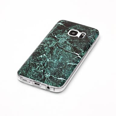 MTK Samsung Galaxy S7 SM-G930 TPU Marmor - Svart-Grön