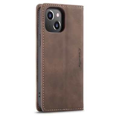 CASEME Plånboksfodral iPhone 14 - MörkBrun
