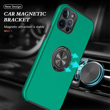 iPhone 14 Pro Max Hybrid skal med Finger Ring - Grön