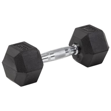 Master Fitness Gummi / Krom, Hexhantel 5 kg