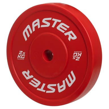 Master Fitness Technique Plate, Viktskiva Gummerad 2,5 kg