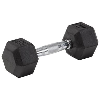 Master Fitness Gummi / Krom, Hexhantel 4 kg