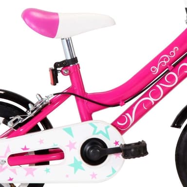 vidaXL Barncykel 12 tum svart och rosa