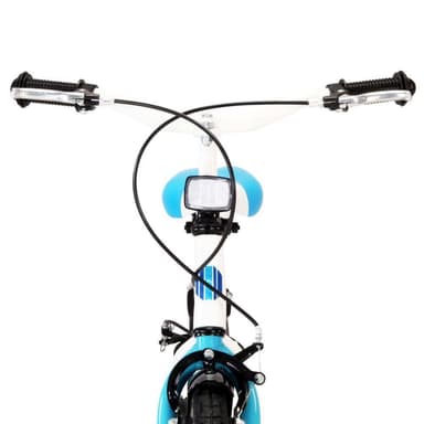 vidaXL Barncykel 18 tum blå och vit