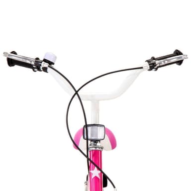 vidaXL Barncykel 16 tum svart och rosa