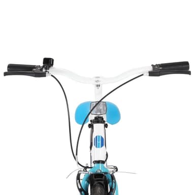 vidaXL Barncykel 24 tum blå och vit
