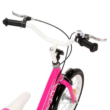 vidaXL Barncykel 16 tum svart och rosa